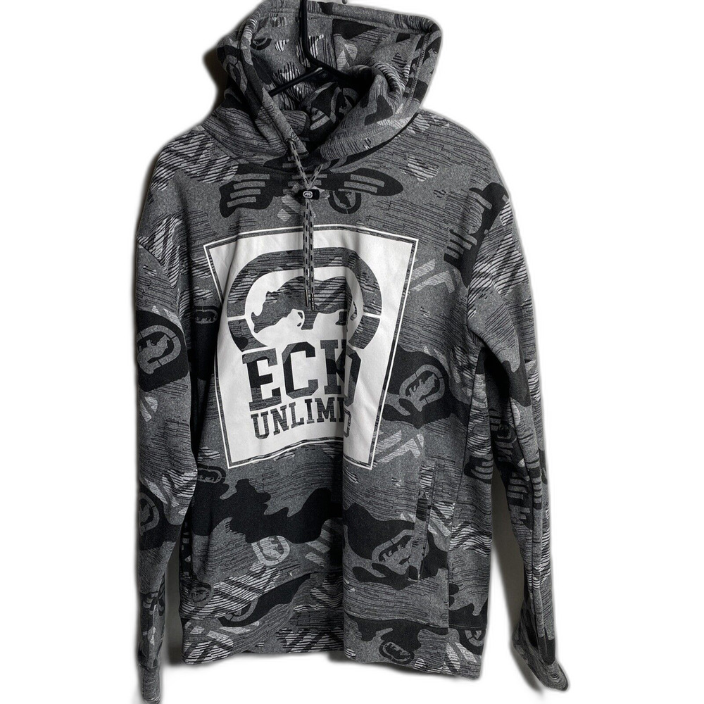 ECKO Unlimited Unltd Mens L Dragon Stone Hooded Pullover Sweatshirt Hoodie